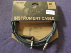 D'Addario - Classic Series Instrument Cable ( 10ft ) - New & Packaged.