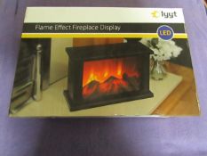 Lyyt - LED Flame Effect Firepace Display - Unchecked & Boxed.
