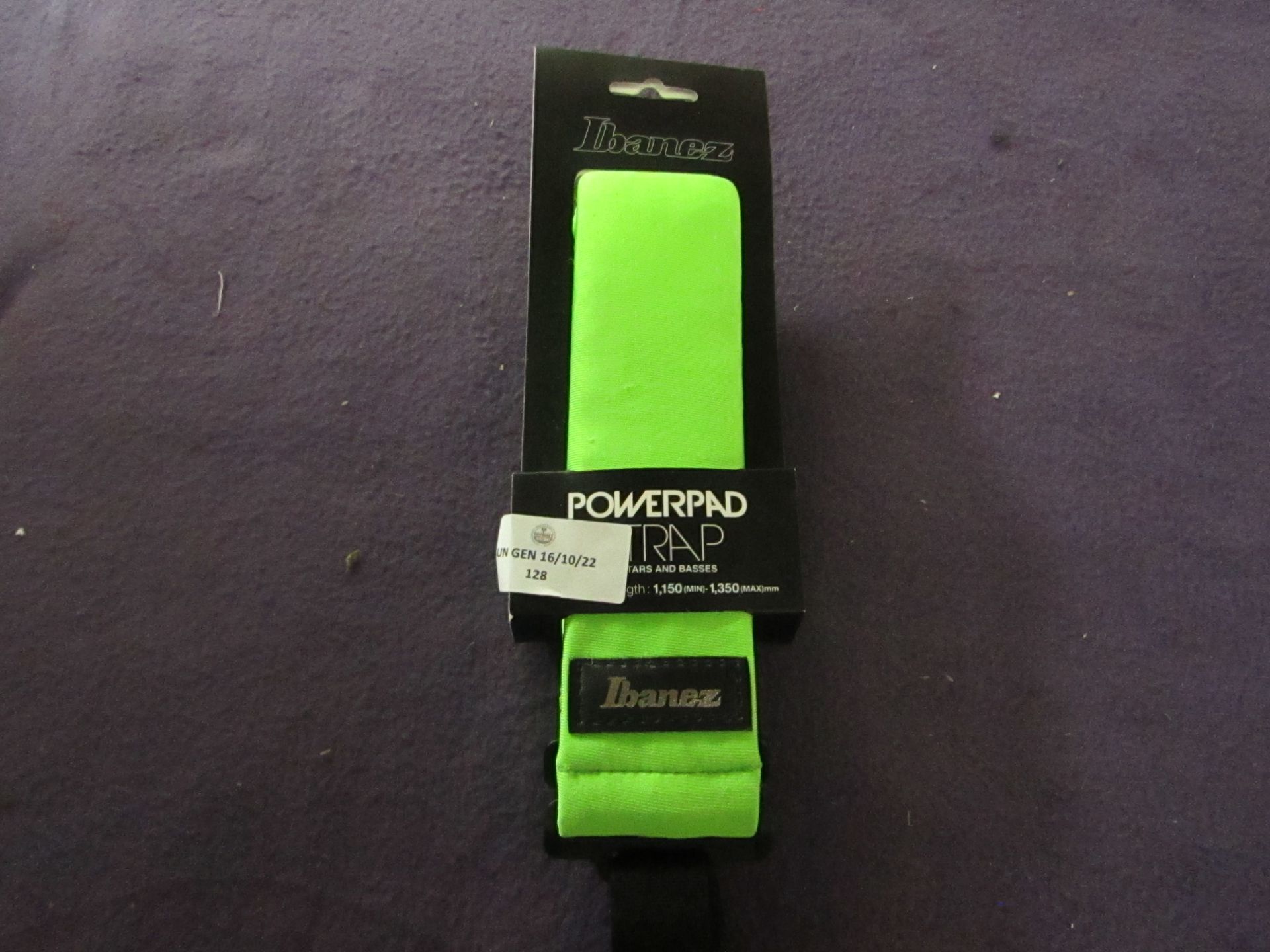 Ibanes - Powerpad Strap - Green - (Suitable For Guitars & Basses ) - Unused.
