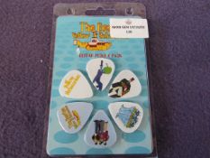 8x The Beatles - Yellow Submarine Guitar Picks ( 6 Per Pack ) - New & Packaged.