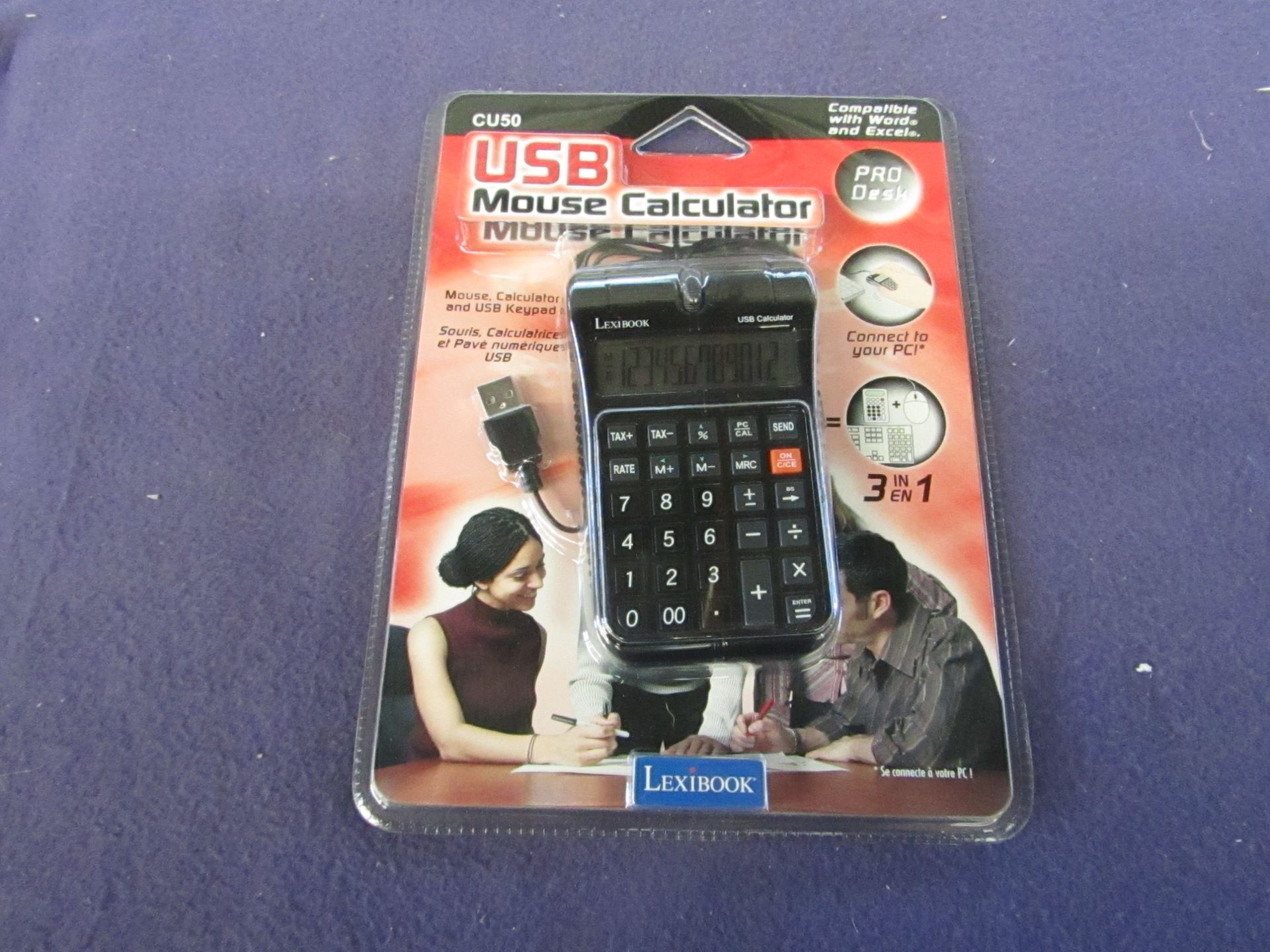 6x Lexibook - USB Mouse Calculator ( Conpatible With Work & Excel ) - New & Packaged.