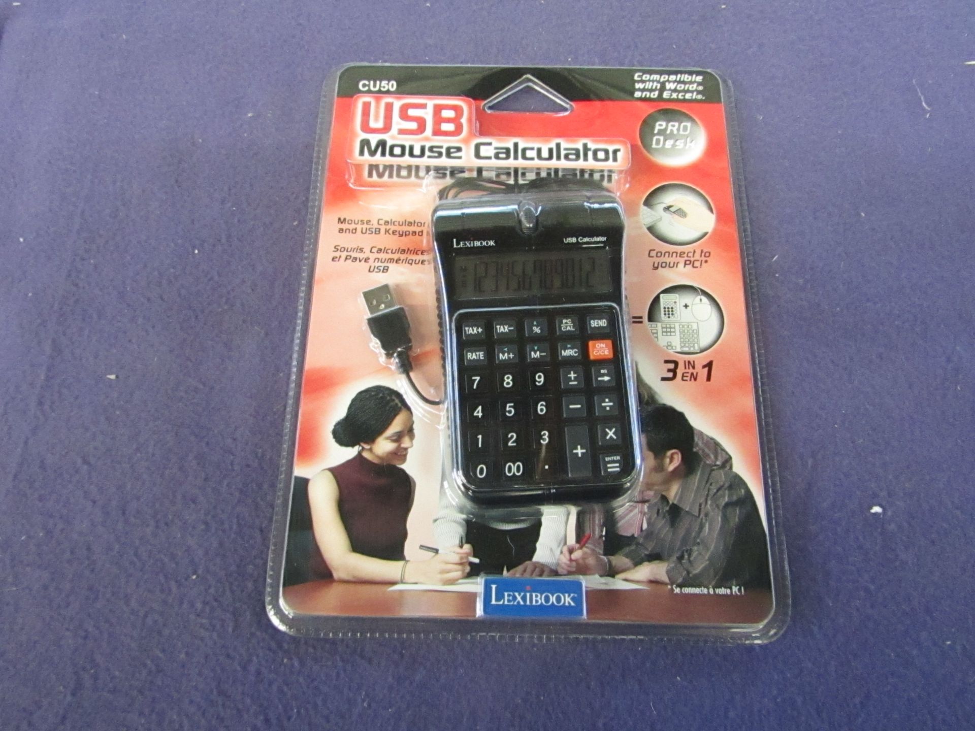 6x Lexibook - USB Mouse Calculator ( Conpatible With Work & Excel ) - New & Packaged.