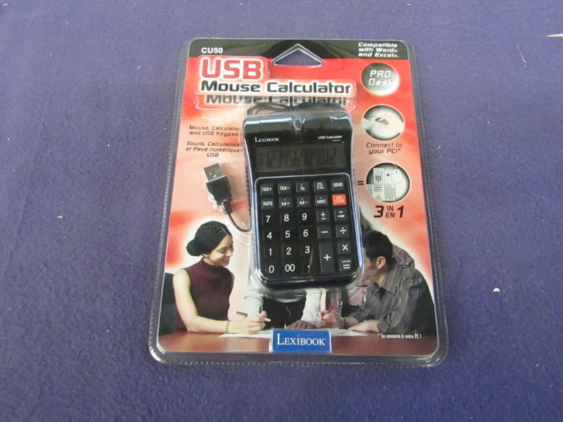 6x Lexibook - USB Mouse Calculator ( Conpatible With Work & Excel ) - New & Packaged.