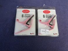 2x Kyster - Acoustic Guitar Quick-Charge Capo ( For 6-Strings ) - New & Packaged.