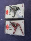 2x Kyser - Quick-Charge Acoustic Guitar Capo - New & Packaged.