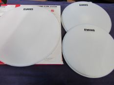 Evans - G1 Coated Standard Pack 3-Piece Tom Drum Skins ( 12", 13", 16" ) - Good Condition & Boxed.