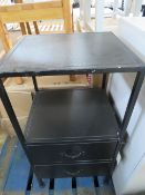 Cox & Cox Industrial Two Drawer Bedside Table RRP Â£295.00 - This lot of branded customer returns is