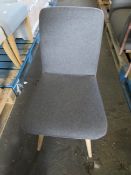 Heals Ena Chair Oak Facet Light Blue Felt 4621 RRP Â£431.00 - This item looks to be in good