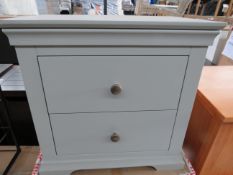 Cotswold Company Chantilly Pebble Grey Large 2 Drawer Bedside RRP Â£259.00 - The items in this lot