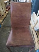 Heals Buffalo Side Chair Camel Leather DISC RRP Â£299.00 - This item looks to be in good condition