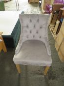 Cotswold Company Primrose Chair - Pewter Velvet RRP Â£185.00 (PLT COT-APM-A-2944) - This item