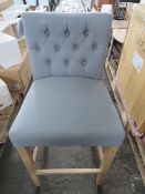 Cotswold Company Buttoned Upholstered Bar Stool - Grey RRP Â£225.00 - This item looks to be in