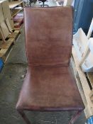 Heals Buffalo Side Chair Camel Leather DISC RRP Â£299.00 - This item looks to be in good condition