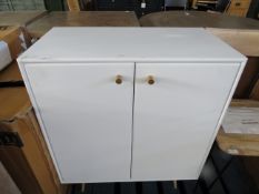 Swoon Thurlestone Cabinet in White Natural Mango Wood RRP Â£399 - This product has been graded in BC
