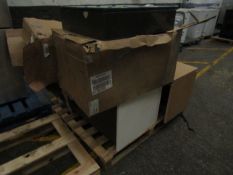 Pallet of various bathroom cabinets. All unchecked'