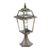 Searchlight New Orleans 1lt Outdoor Post height 50cm Black Gold Clear Glass RRP £62.00