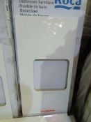 Roca - Encimera Inspira Gloss White 1100mm Square Cut-Out Countertop - Good Condition & Boxed.