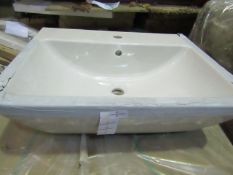 VitrA - White Washbasin ( 1-Tap Hole ) - 600mm - New.