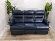 HSL Ripley 3 Seater Dual Power Recliner in Vermont Oriental Leather RRP £4680 SKU HSL-AP-FT010301125
