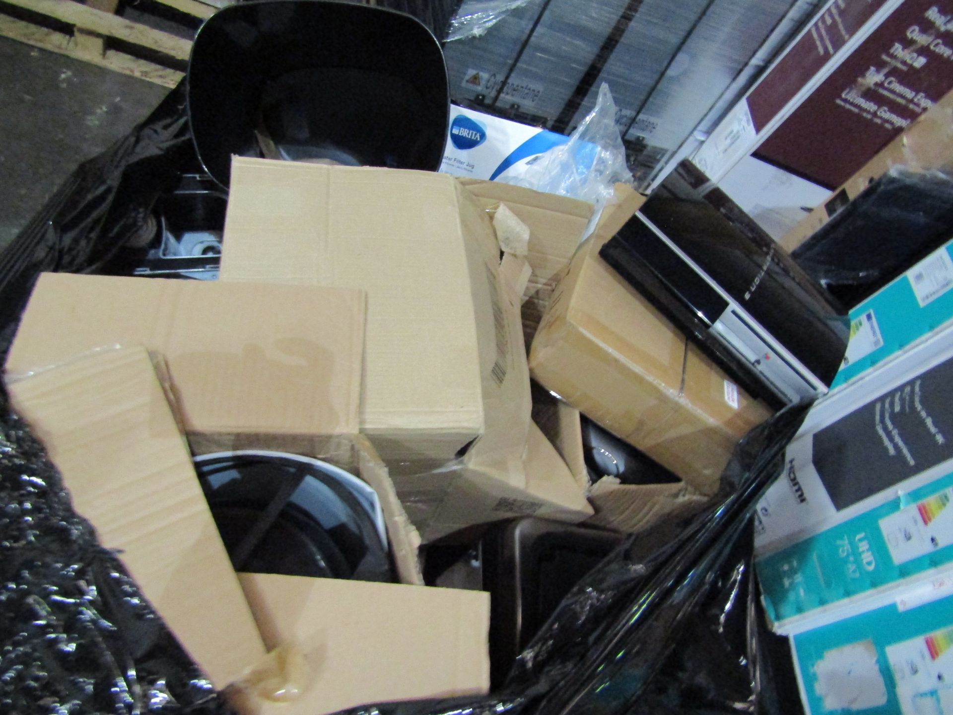 1 Pallet of mixed items. Incl electricals.All unchecked
