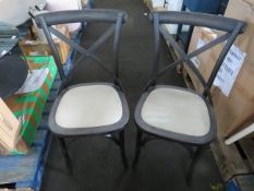 Moot Group Gallery Direct Set of 2 CafÃ© Chairs Black RRP Â£250.00 (PLT MOO-APG-A-119) - This item