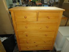 Cotswold Company Oakley Pine 2+4 Chest of Drawers RRP Â£295.00 (PLT COT-APM-A-3095) - This item