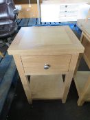 Cotswold Company Appleby Light Oak 1 Drawer Bedside Table RRP Â£125.00 (PLT COT-APM-A-3132) - This