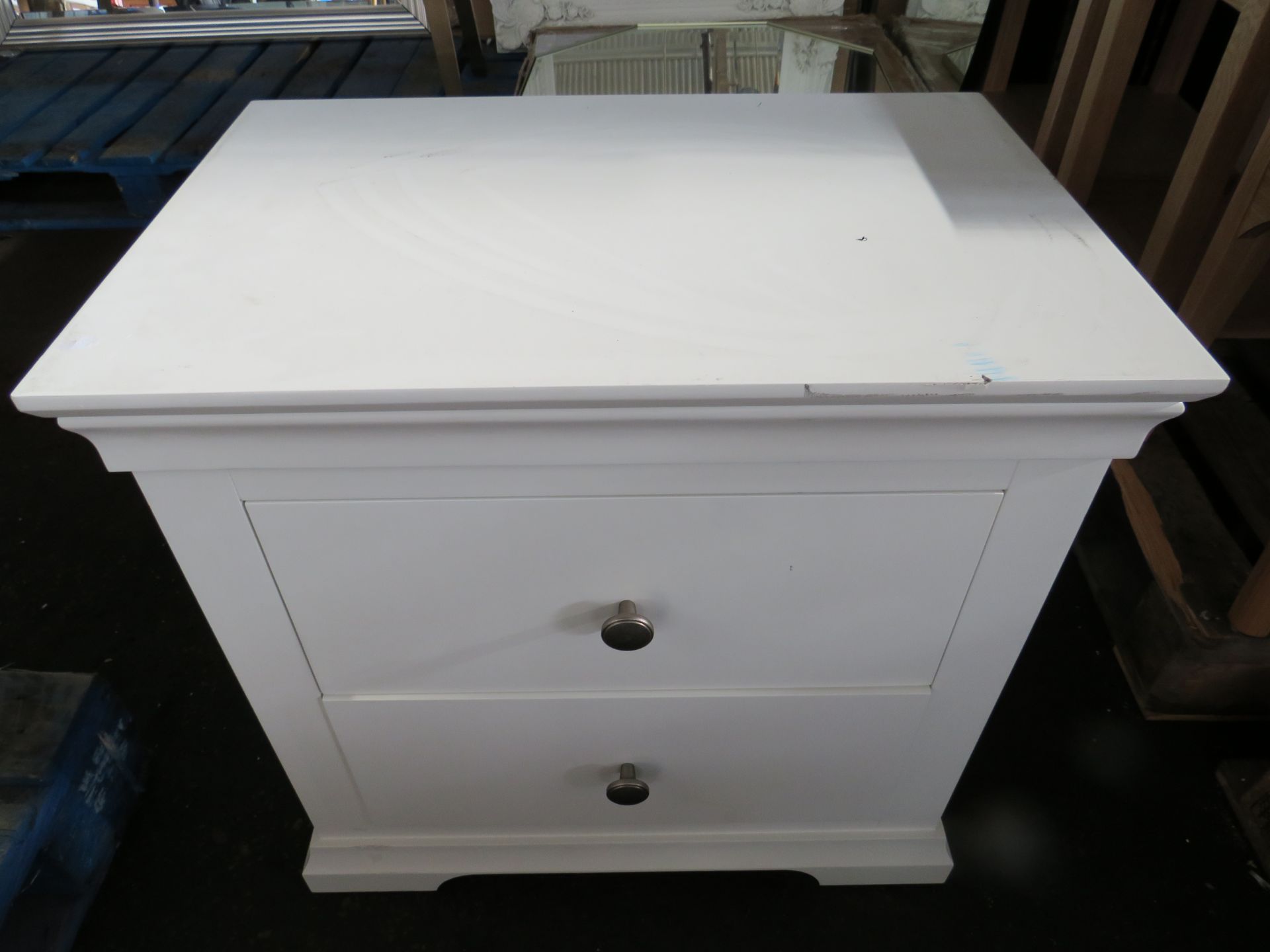 Cotswold Company Chantilly Warm White Large 2 Drawer Bedside RRP Â£229.00 (PLT COT-APM-A-3132) -