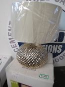 Searchlight 2l Hobnail Table Lamp - Gold RRP ô?130.00 (PLT 2plt) - This lot contains unsorted raw