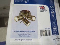 Searchlight Samson 3lt Ip44 Bathroom Spot Plate Antique Brass RRP ô?86.00 - This lot contains
