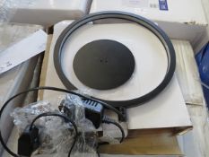 Searchlight Cirque 1lt LED Ring Table Lamp Matt Black RRP ô?55.00 - This lot contains unsorted raw