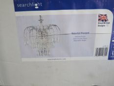Searchlight Waterfall - 3lt Ceiling Chrome Clear Crystal RRP ô?272.00 - This lot contains unsorted