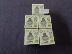 5x Luceco - Non-Dimmable LED Lamp Bulb GU10 - Unchecked & Boxed.