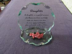6x Mayflower - "My Daughter" Memorial Glass Plaque - New & Boxed