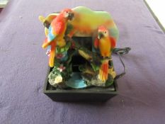 4x Katerina Souvenirs - Parrot Mini Water Fountain - EU Plug - Unused & Boxed.