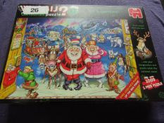 Jumbo - Wasgij Elf Inspection Christmas 1000-Piece Jigsaw - Unchecked & Boxed.