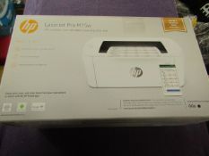 HP - laserJet Pro M15w White Printer - Untested & Boxed.