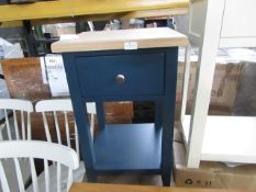 Cotswold Company Chester Midnight Blue 1 Drawer Bedside RRP Â£145.00 With a practical slim-line