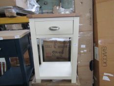 Cotswold Company Sussex Cotswold Cream 1 Drawer Bedside Table RRP Â£155.00 At the end of a sofa,