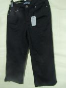 Arizonia Black 3/4 Length Shorts Size 12 New With Tags