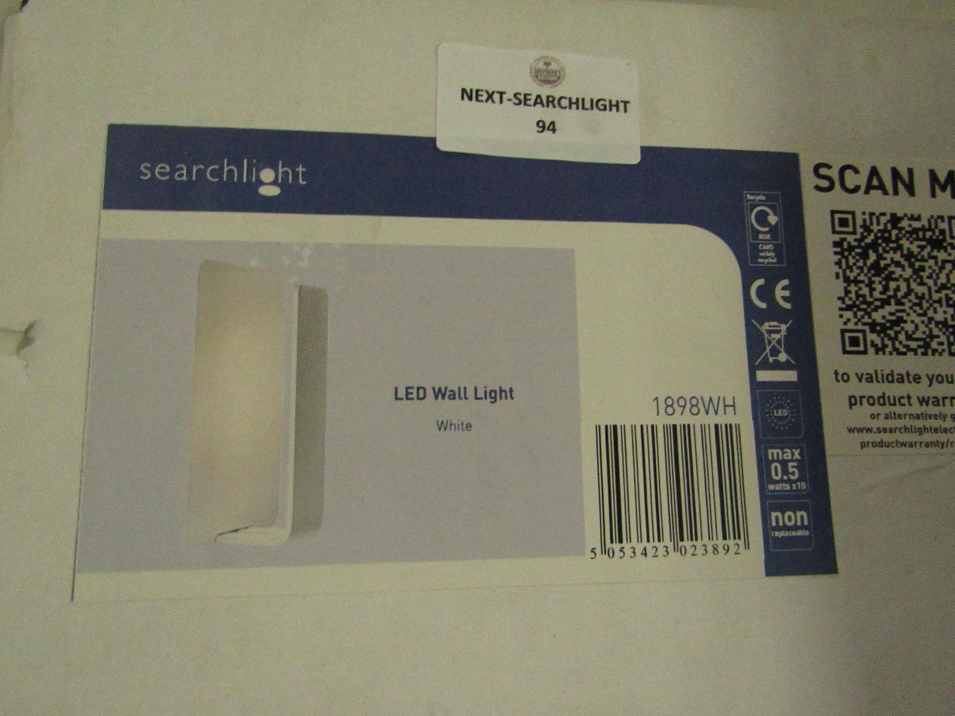 Searchlight LED Brushed White Wall Lamp RRP ô?43.00 - This lot contains unsorted raw customer - Image 2 of 2