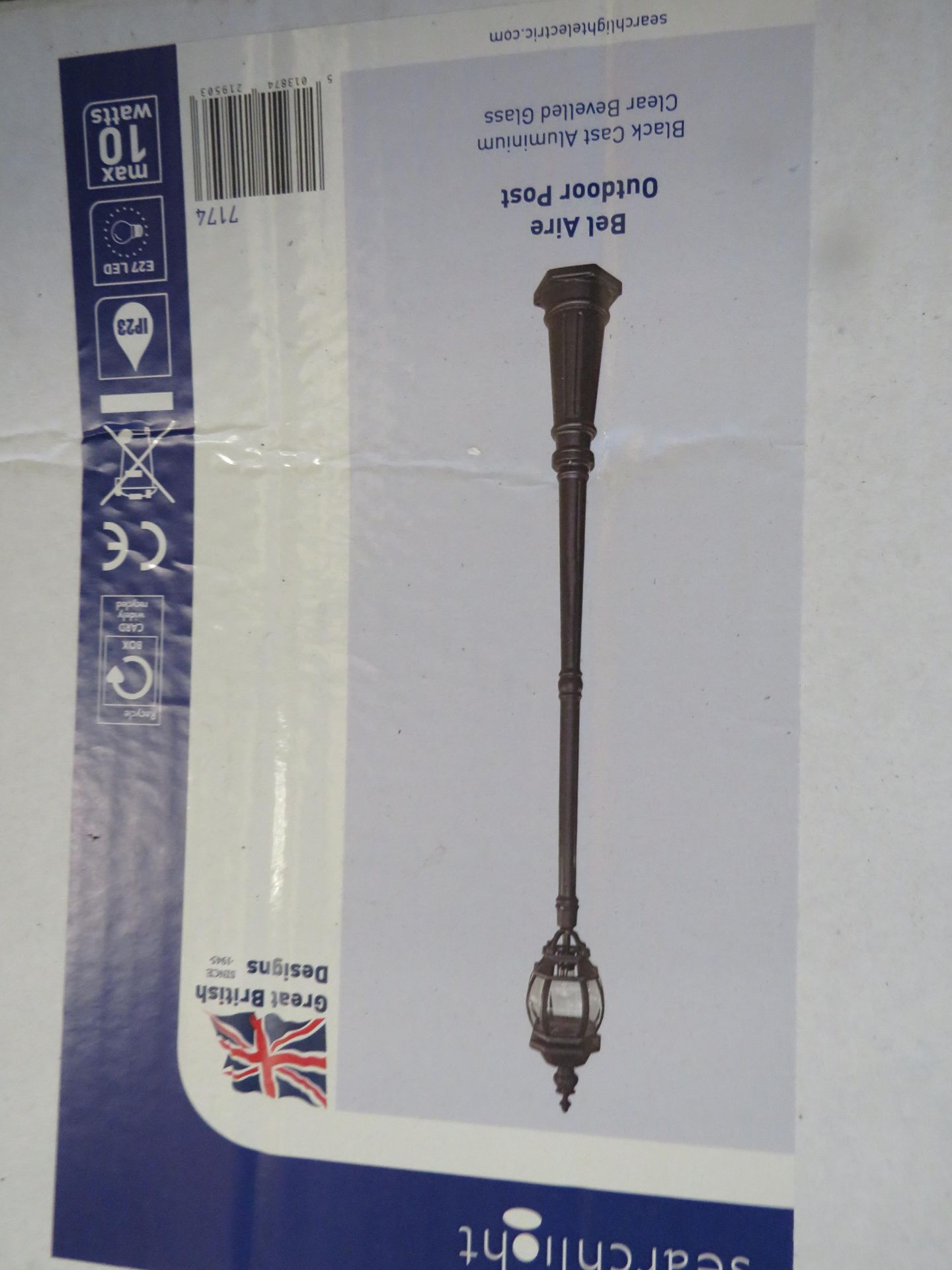 Searchlight Lantern - 4lt Black Pendant RRP ô?156.00 (PLT 4plt) - This lot contains unsorted raw