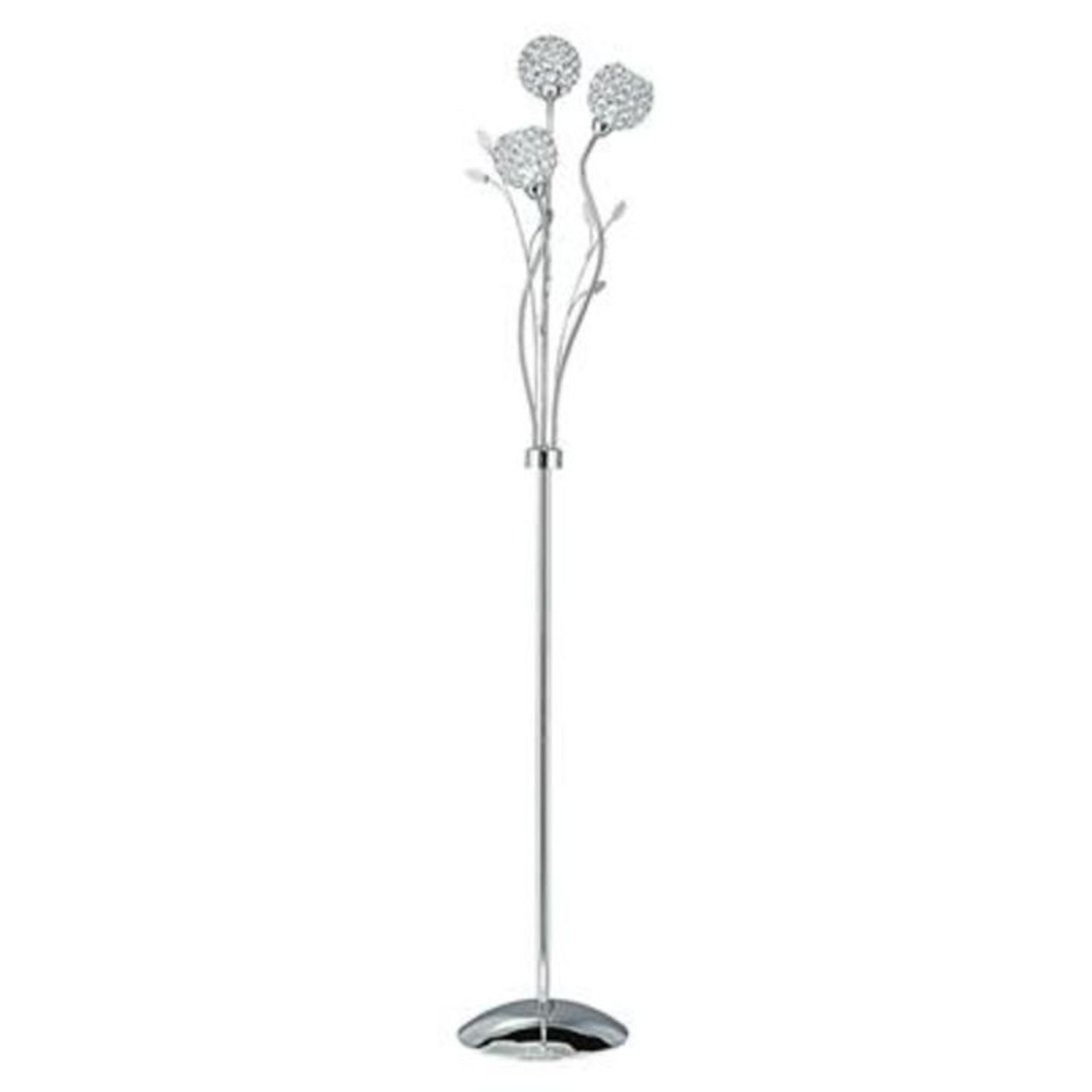 Searchlight Bellis Ii - 3lt Floor Lamp Chrome Clear Glass Deco Shades RRP £262.00 This Bellis II