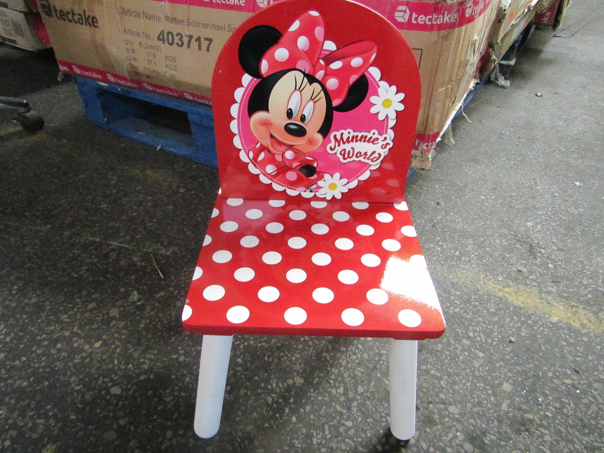 Disney - Minnie Mouse Single Wooden Chair - Unused & Boxed.