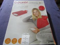 2x Beurer - HK44 Cosy Heated Pad ( Looks Like Hot Water Bottle ) - Item Is Grade B, But Unchecked By