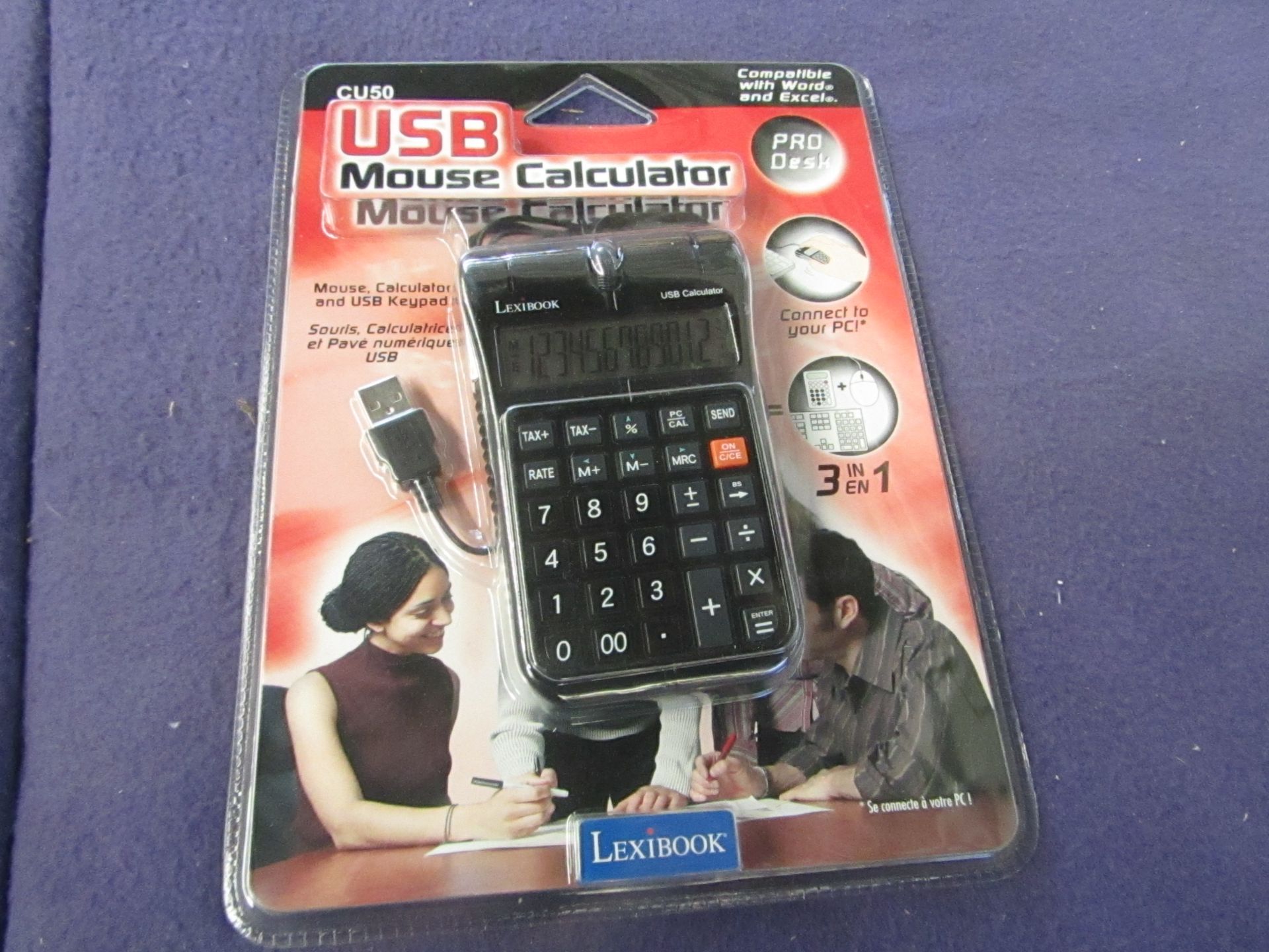 24x Lexibook - USB Mouse Calculator ( Conpatible With Work & Excel ) - New & Packaged.
