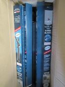 10x mixed Blue Col windscreen wipers, all new, you may have all the same or different sizes but