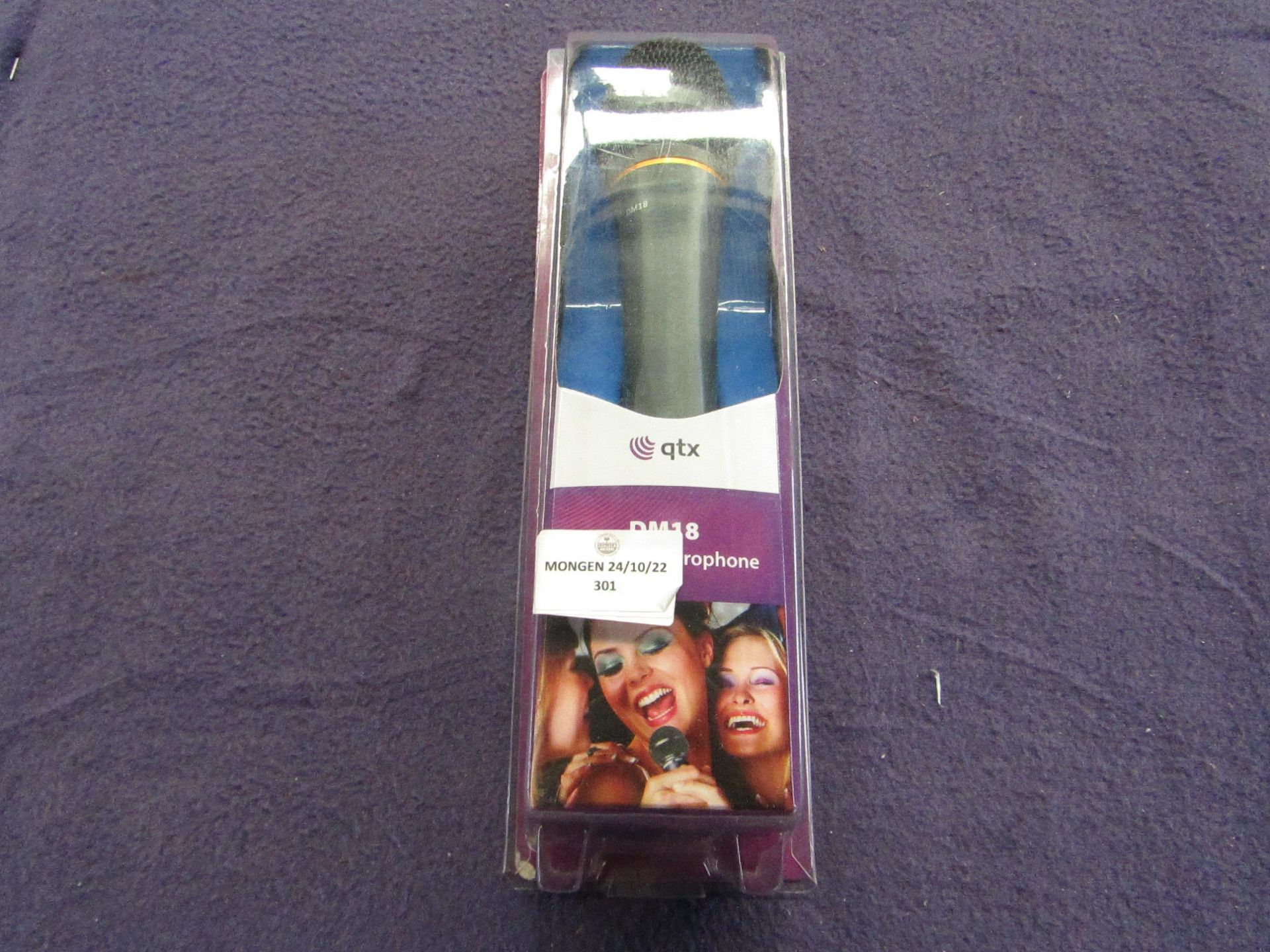 QTX - Dynamic Microphone ( DM18 ) - Good Condition, Packaging Damaged.