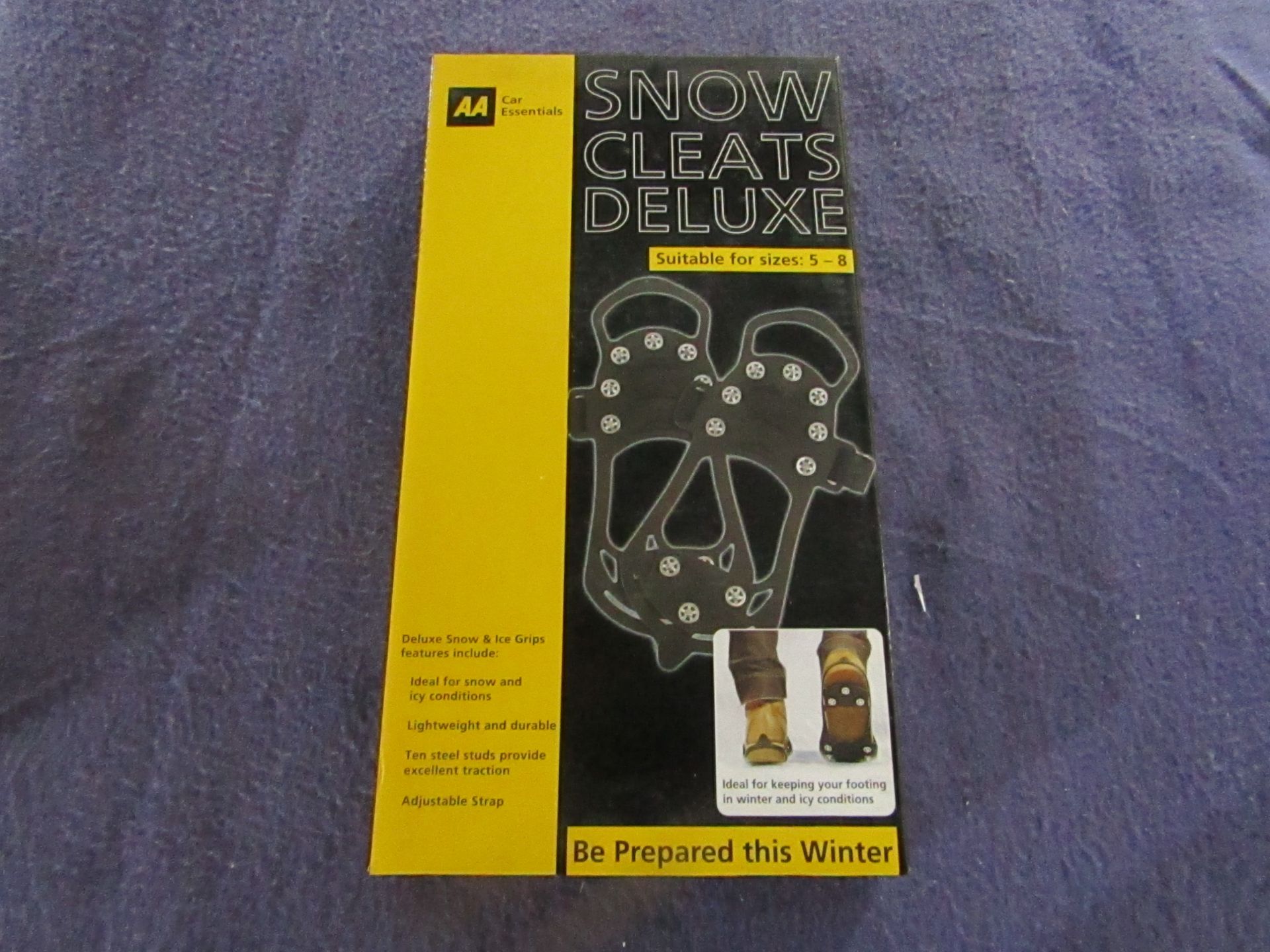 2x AA - Deluxe Snow Cleats ( Size 5-8 ) - Unused & Boxed