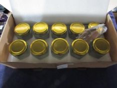 2x Hemoton - Set of 10 Glass Jam Jars - All New & Boxed.